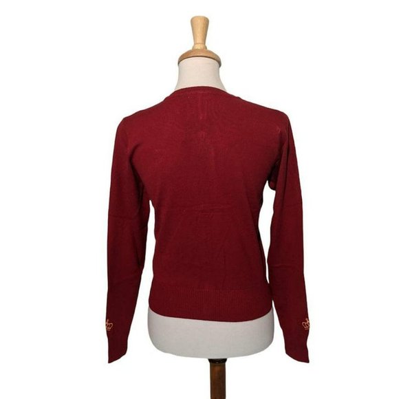 Banned London Christmas Cardigan in Red - Picture 2 of 2